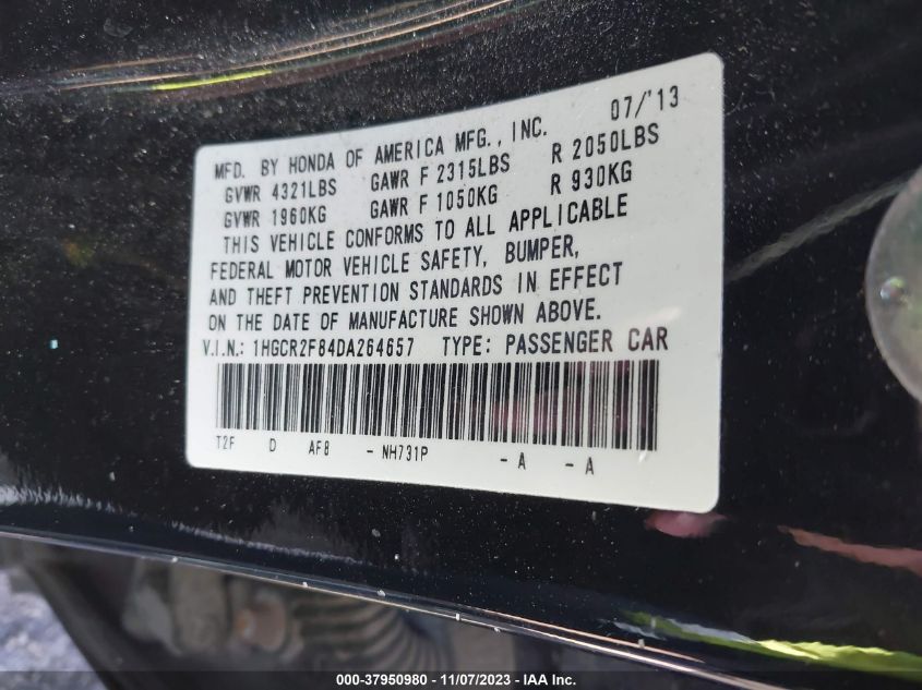 2013 HONDA ACCORD EX-L - 1HGCR2F84DA264657