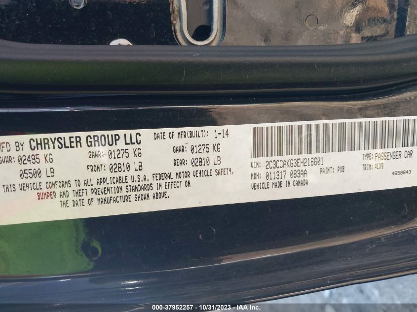 2014 CHRYSLER 300C 2C3CCAKG3EH216601