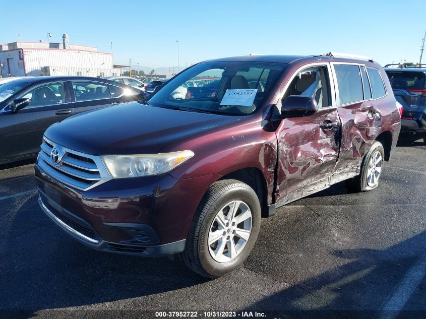 2013 TOYOTA HIGHLANDER - 5TDZA3EH0DS045639