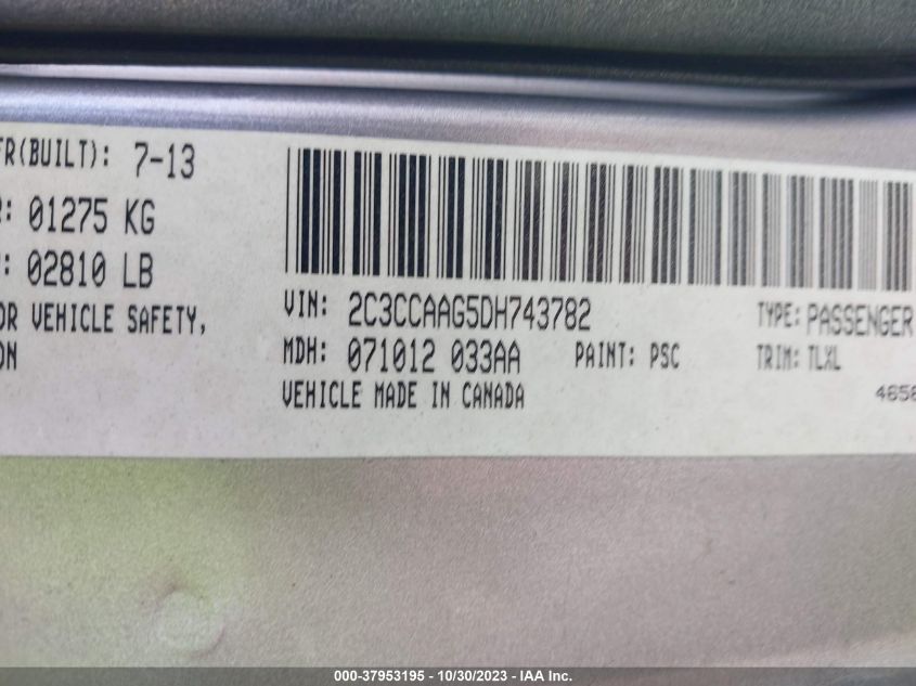 2013 CHRYSLER 300 - 2C3CCAAG5DH743782