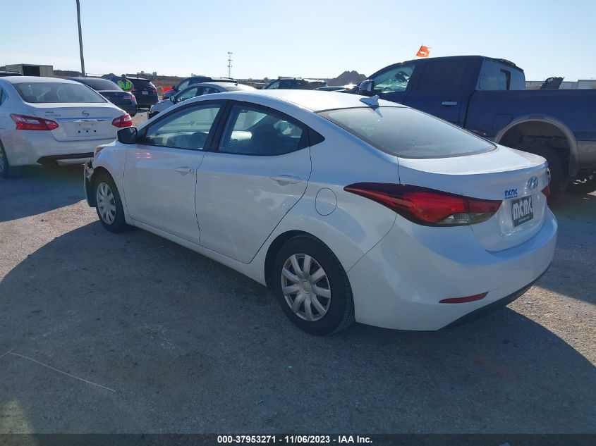 2016 HYUNDAI ELANTRA SE - 5NPDH4AE6GH741147