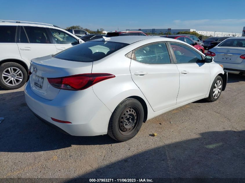 2016 HYUNDAI ELANTRA SE - 5NPDH4AE6GH741147