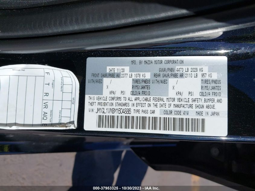 2021 MAZDA MAZDA6 TOURING - JM1GL1VM8M1604886