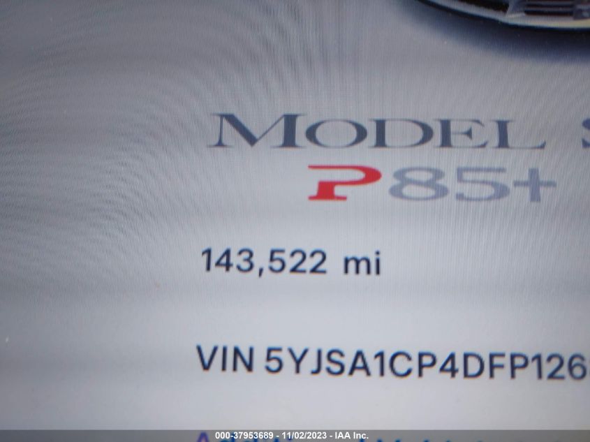 2013 TESLA MODEL S - 5YJSA1CP4DFP12684