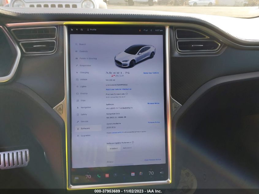 2013 TESLA MODEL S - 5YJSA1CP4DFP12684