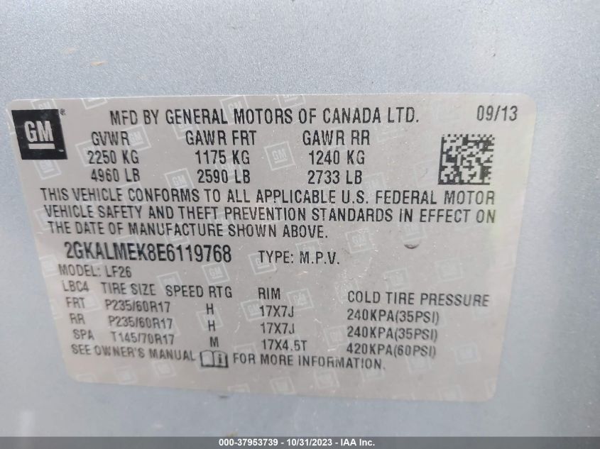 2014 GMC TERRAIN SLE-1 - 2GKALMEK8E6119768