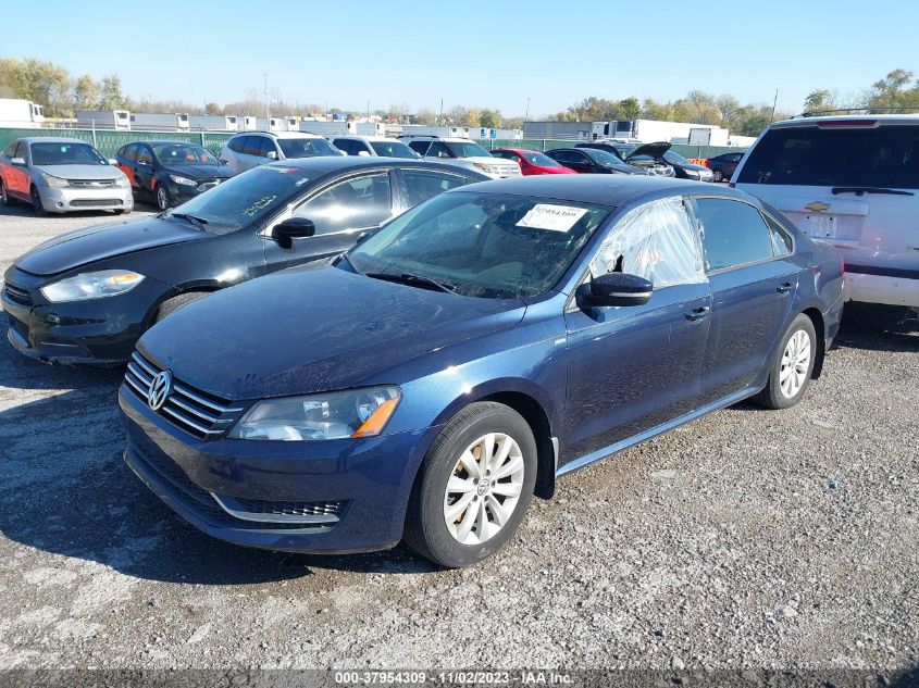 2013 VOLKSWAGEN PASSAT S - 1VWAH7A34DC144716