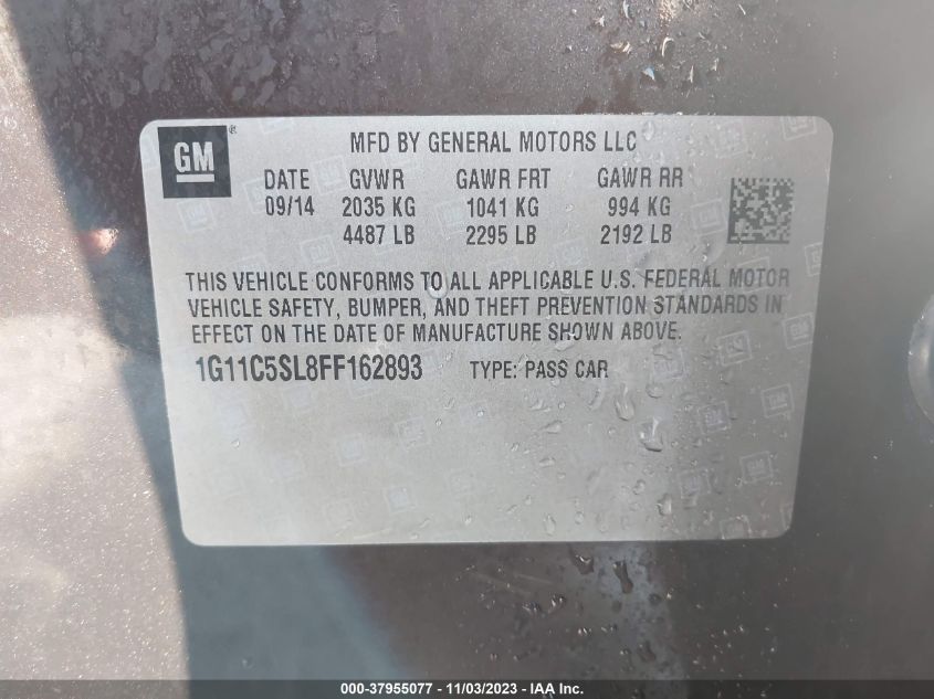2015 CHEVROLET MALIBU 1LT - 1G11C5SL8FF162893