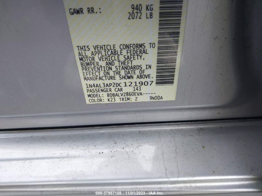 2013 NISSAN ALTIMA 2.5 SL - 1N4AL3AP2DC121907