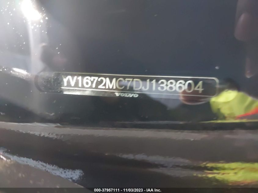 2013 VOLVO C70 T5 YV1672MC7DJ138604
