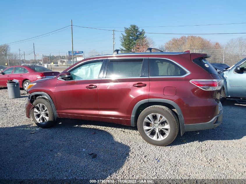 2015 TOYOTA HIGHLANDER XLE V6 - 5TDJKRFH1FS139091