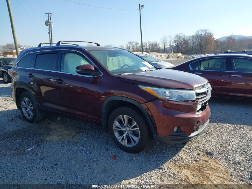 2015 TOYOTA HIGHLANDER XLE V6 - 5TDJKRFH1FS139091