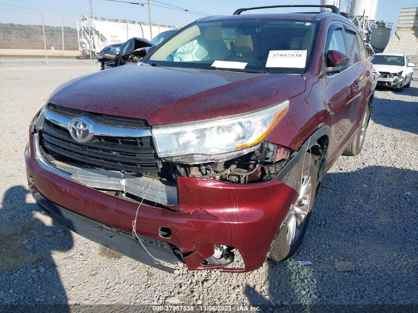 2015 TOYOTA HIGHLANDER XLE V6 - 5TDJKRFH1FS139091