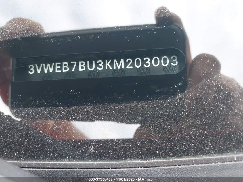 2019 VOLKSWAGEN JETTA SEL - 3VWEB7BU3KM203003
