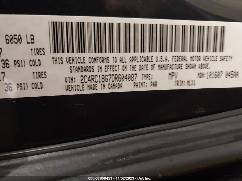 2013 CHRYSLER TOWN & COUNTRY TOURING - 2C4RC1BG7DR604087