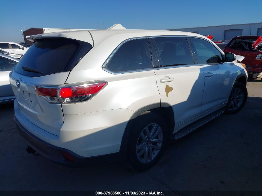 2016 TOYOTA HIGHLANDER LE - 5TDZARFH0GS019015