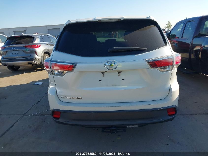 2016 TOYOTA HIGHLANDER LE - 5TDZARFH0GS019015