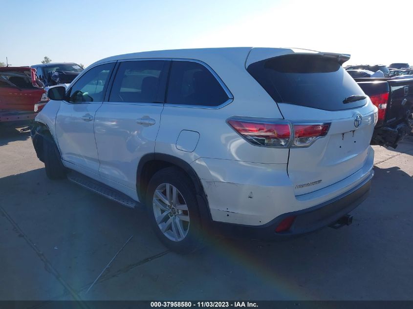 2016 TOYOTA HIGHLANDER LE - 5TDZARFH0GS019015