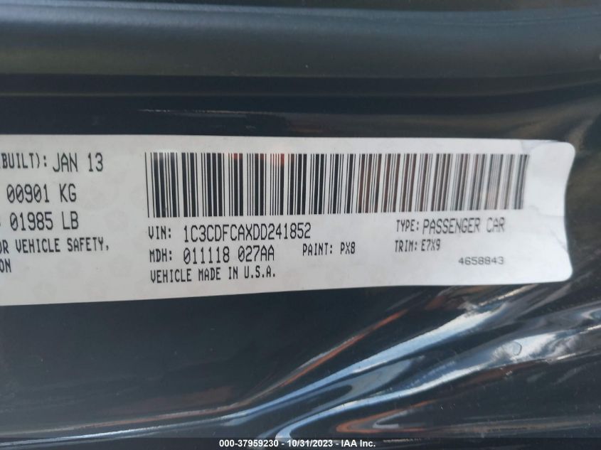 2013 DODGE DART LIMITED/GT - 1C3CDFCAXDD241852