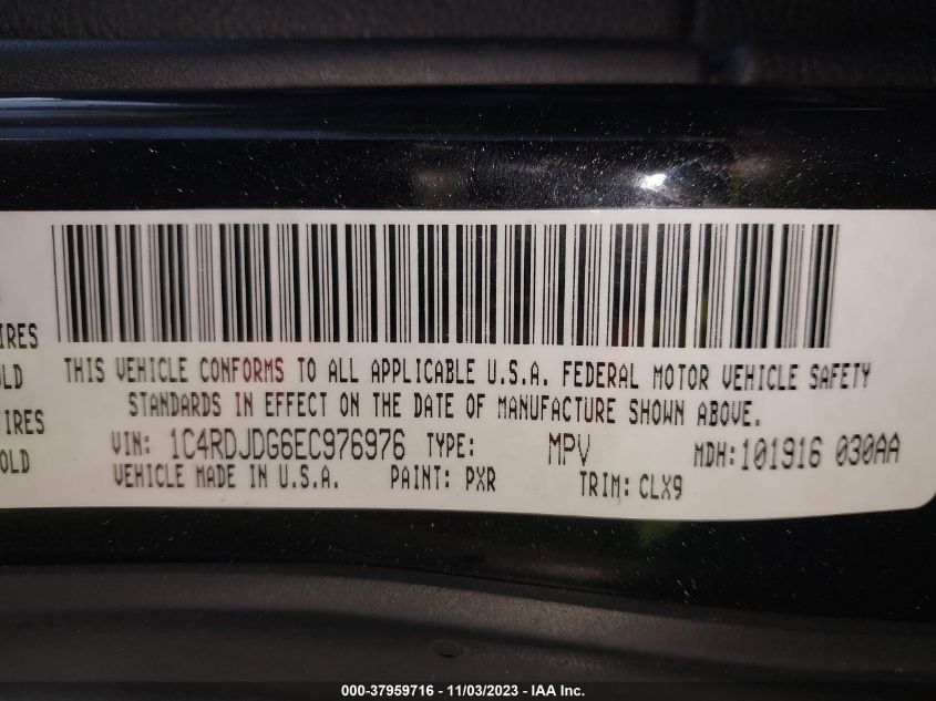2014 DODGE DURANGO LIMITED - 1C4RDJDG6EC976976
