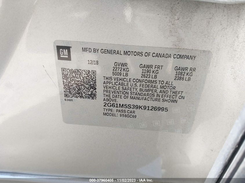 2019 CADILLAC XTS LUXURY - 2G61M5S39K9126995