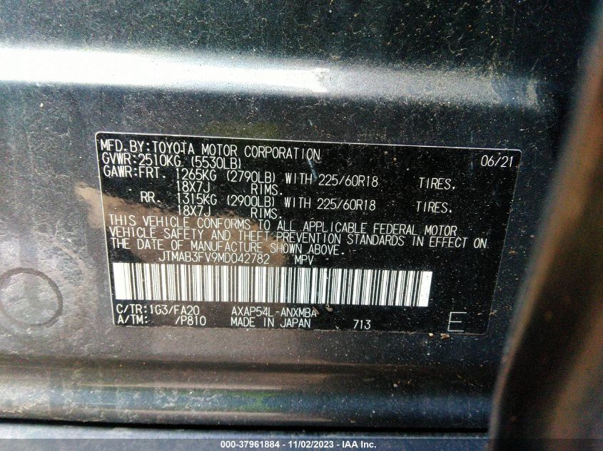 2021 TOYOTA RAV4 PRIME SE - JTMAB3FV9MD042782