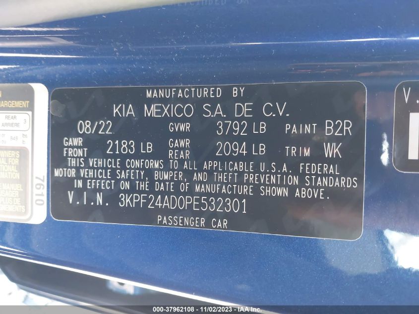 2023 KIA FORTE LX/LXS - 3KPF24AD0PE532301
