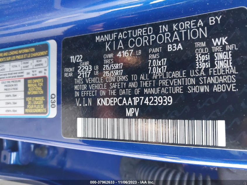 2023 KIA SELTOS LX - KNDEPCAA1P7423939