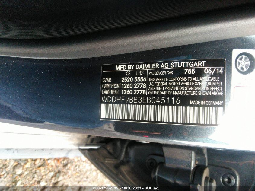 2014 MERCEDES-BENZ E-CLASS E 550 SPORT - WDDHF9BB3EB045116