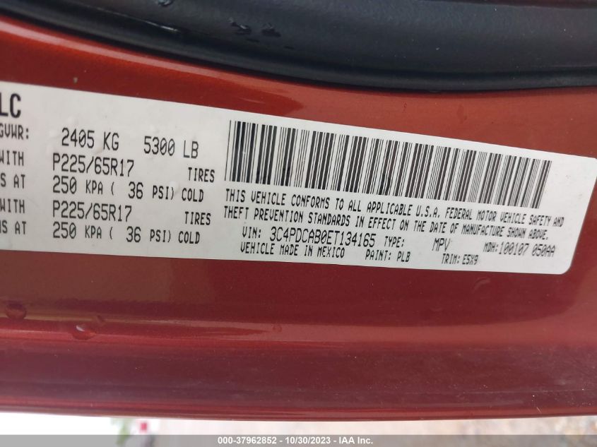 2014 DODGE JOURNEY AMERICAN VALUE PKG - 3C4PDCAB0ET134165
