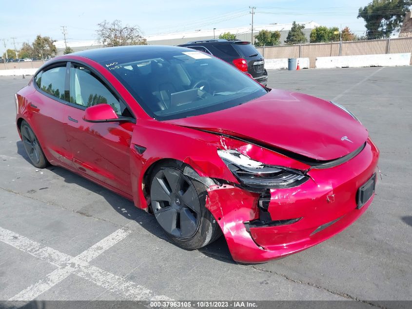 5YJ3E1EA5MF996943 TESLA MODEL 3 STANDARD RANGE PLUS 2021