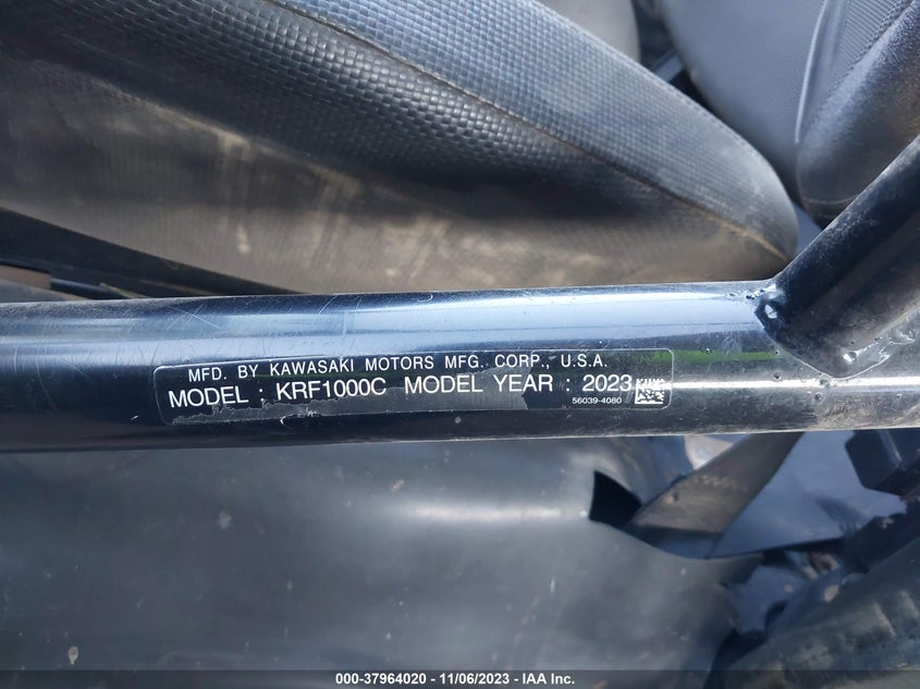 VIN JKARFCC18PB502159 2023 KAWASAKI KRF 1000 C