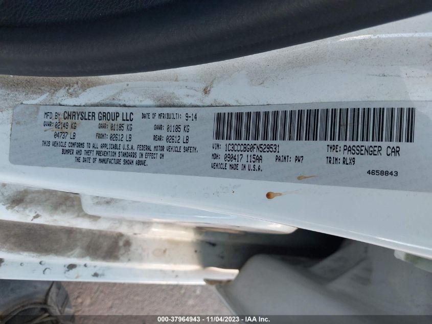 2015 CHRYSLER 200 S - 1C3CCCBG0FN529531