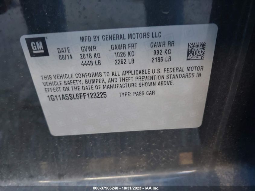 2015 CHEVROLET MALIBU LS - 1G11A5SL6FF123225
