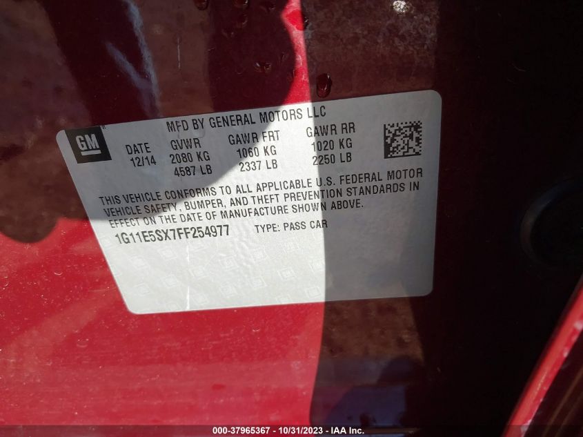 2015 CHEVROLET MALIBU LT - 1G11E5SX7FF254977