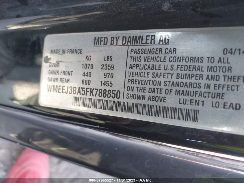 2015 SMART FORTWO PURE/PASSION - WMEEJ3BA5FK788850