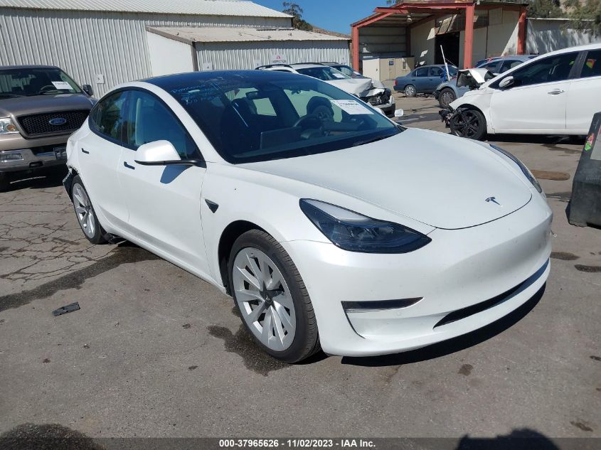 2022 TESLA MODEL 3 REAR-WHEEL DRIVE - 5YJ3E1EA8NF200655