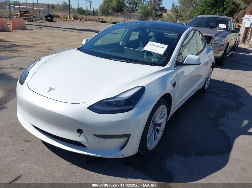 2022 TESLA MODEL 3 REAR-WHEEL DRIVE - 5YJ3E1EA8NF200655