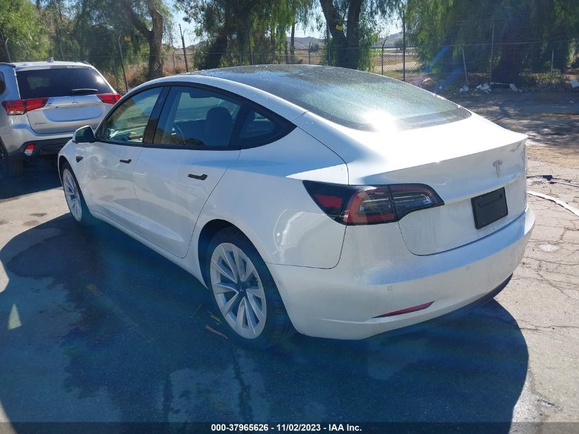 2022 TESLA MODEL 3 REAR-WHEEL DRIVE - 5YJ3E1EA8NF200655