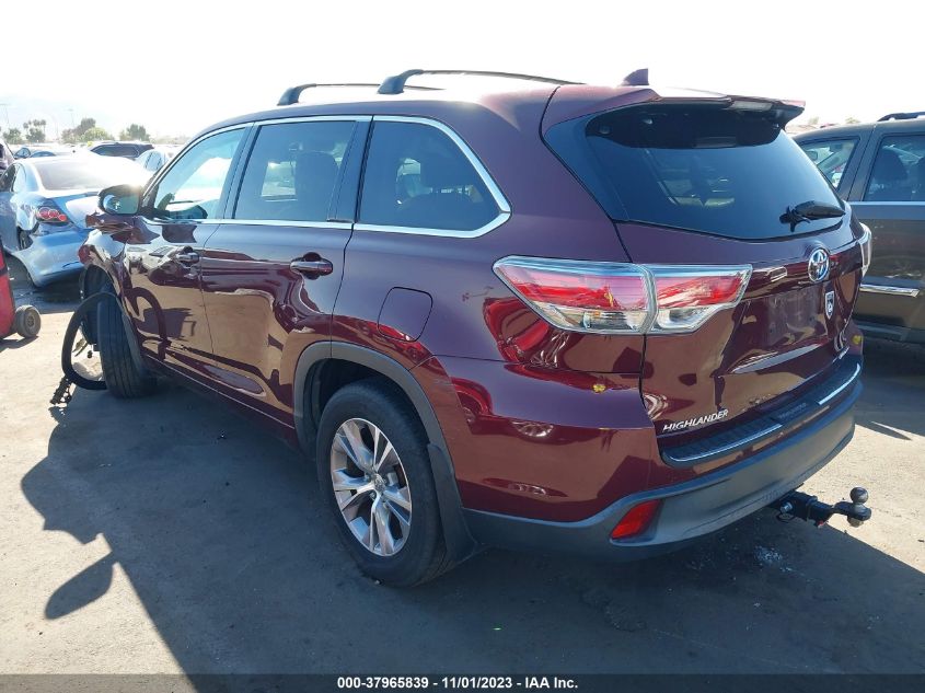 2015 TOYOTA HIGHLANDER LE/LE PLUS - 5TDBKRFH1FS188182