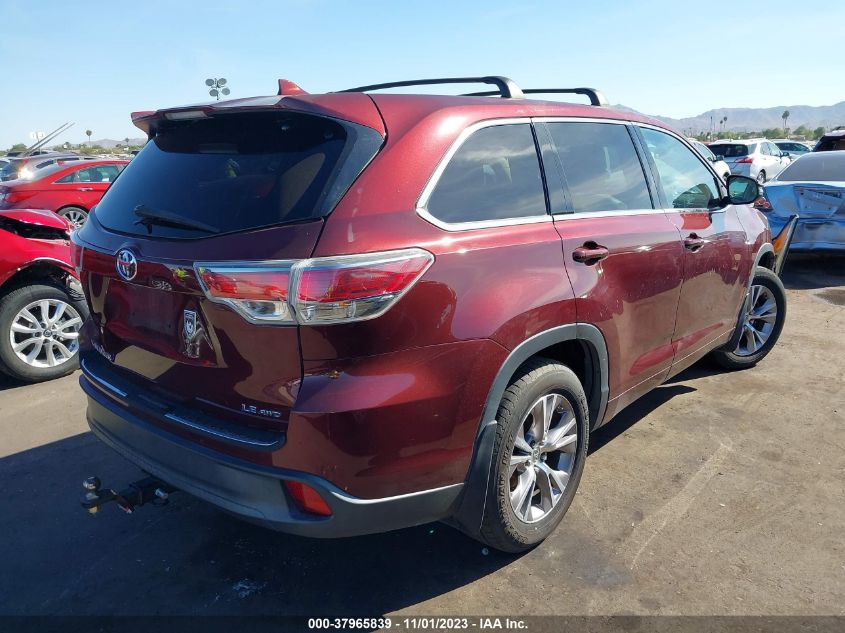 2015 TOYOTA HIGHLANDER LE/LE PLUS - 5TDBKRFH1FS188182