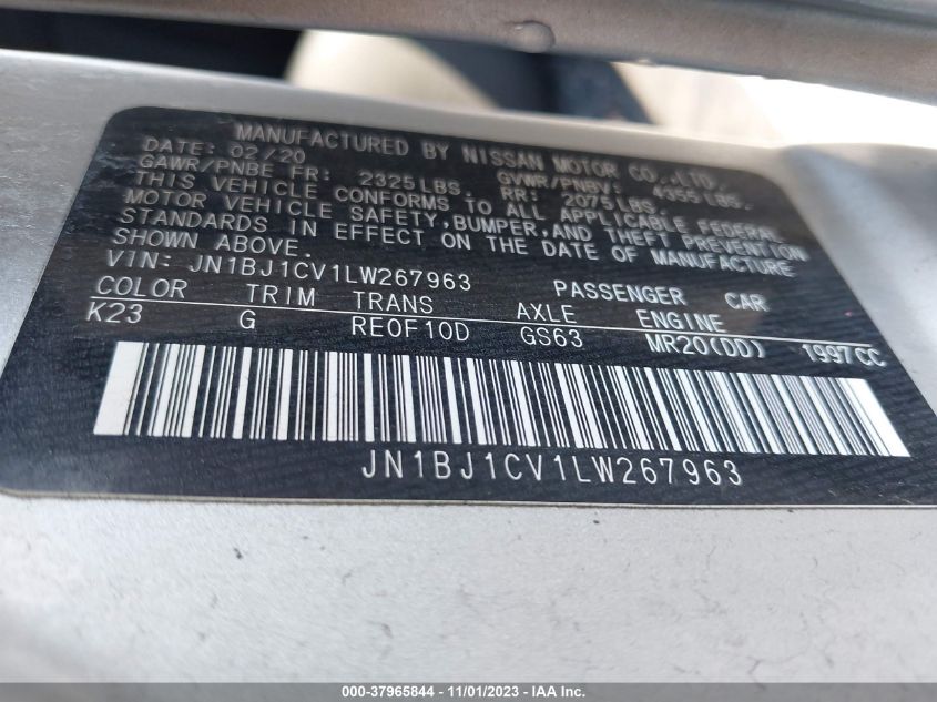 2020 NISSAN ROGUE SPORT S/SV/SL - JN1BJ1CV1LW267963