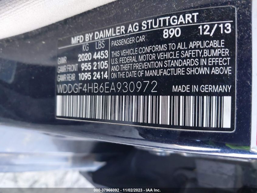 2014 MERCEDES-BENZ C 250 SPORT/LUXURY WDDGF4HB6EA930972