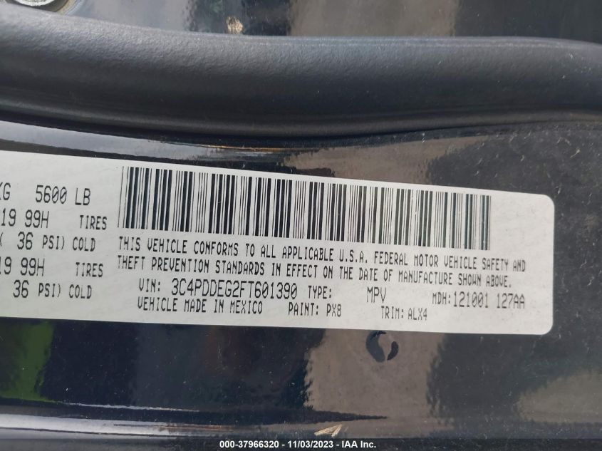 2015 DODGE JOURNEY R/T - 3C4PDDEG2FT601390
