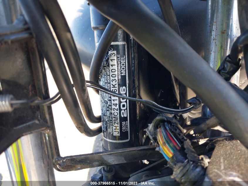2006 HONDA CB250 - JH2MC24156K300113