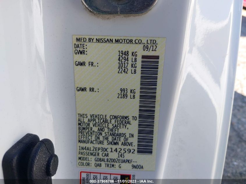 2013 NISSAN ALTIMA 2.5 S - 1N4AL2EP3DC142592