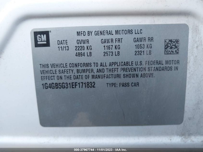 2014 BUICK LACROSSE - 1G4GB5G31EF171832
