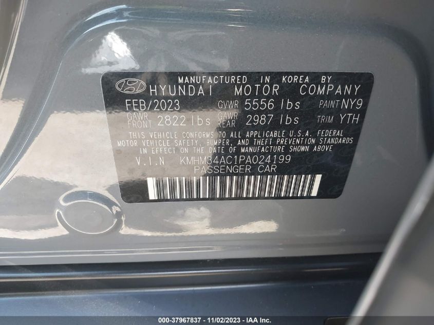 2023 HYUNDAI IONIQ 6 SEL - KMHM34AC1PA024199