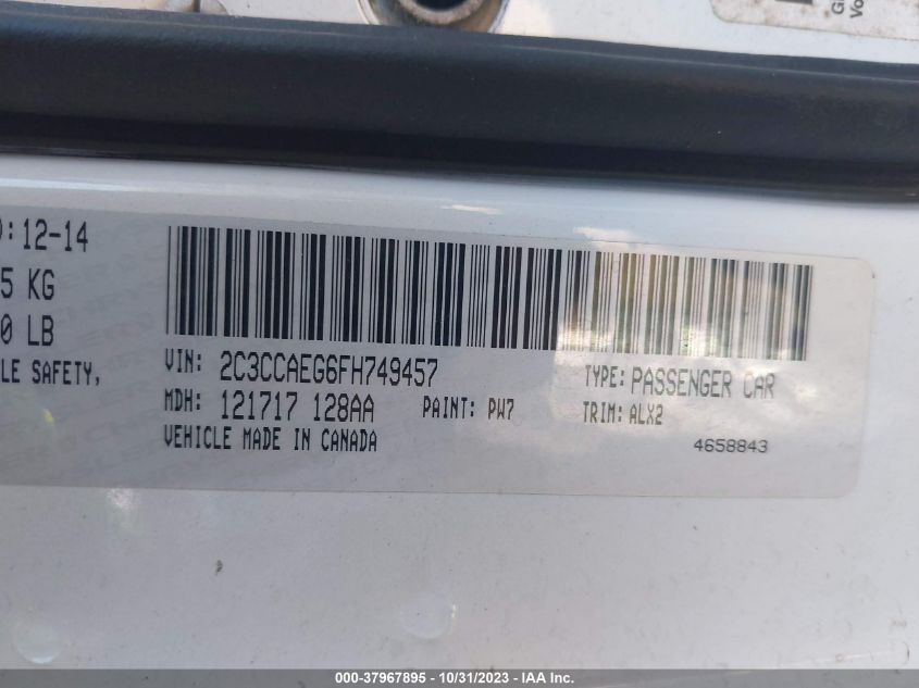 2015 CHRYSLER 300C - 2C3CCAEG6FH749457