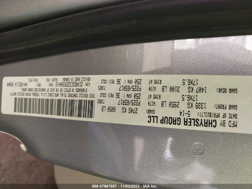 2014 DODGE GRAND CARAVAN SXT - 2C4RDGCG2ER390416